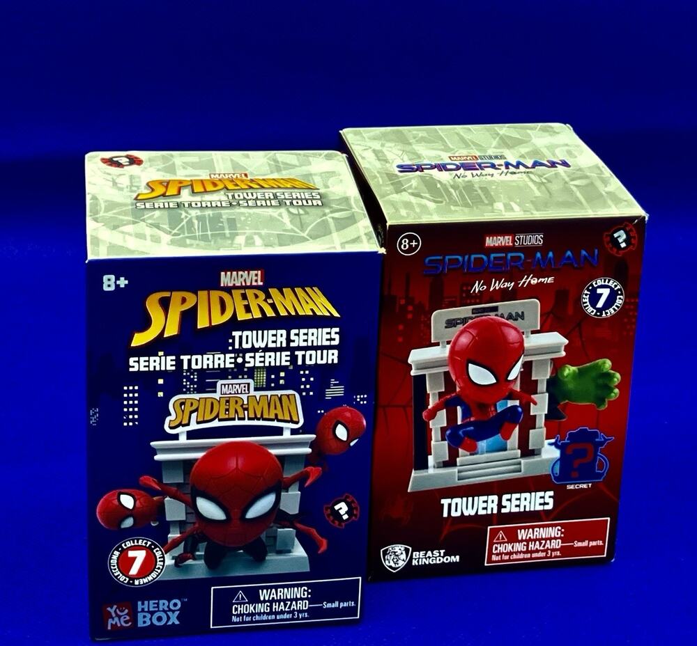 YuMe x Beast Kingdom Marvel Spider-Man Tower Series Hero Boxes-Set Total of 2
